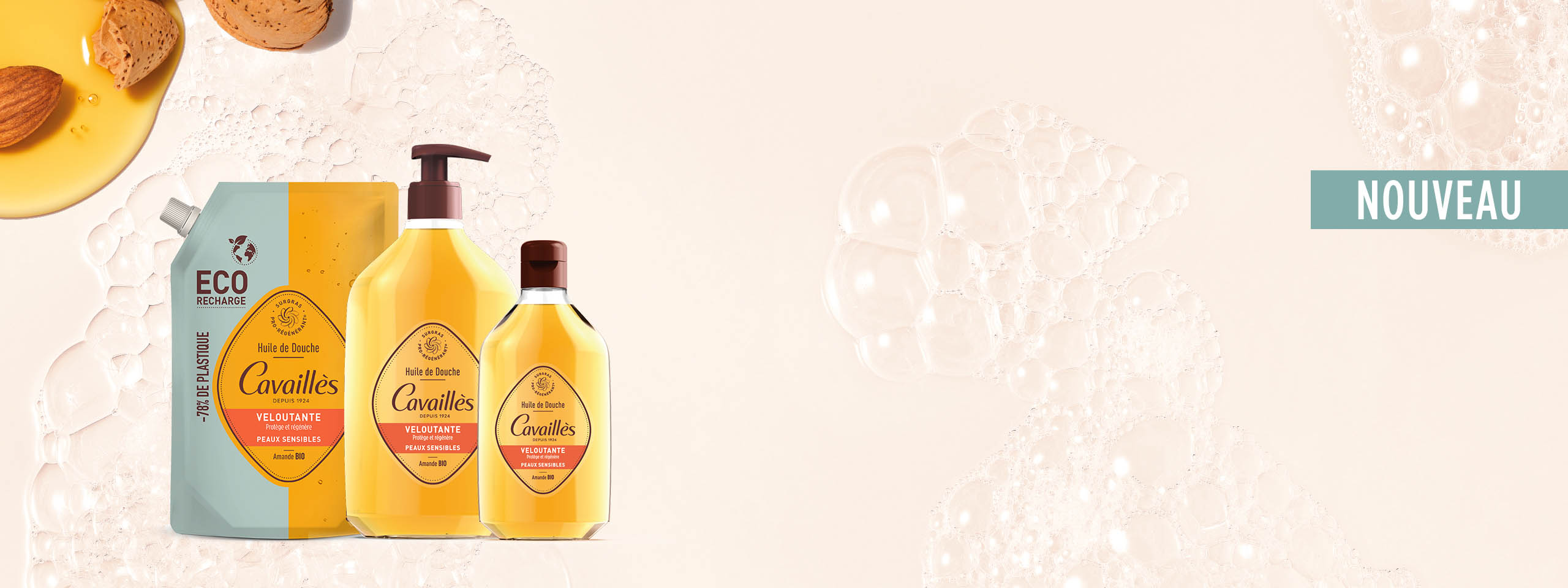 (RE)DÉCOUVREZNOS HUILES & CRÈMES DE DOUCHE