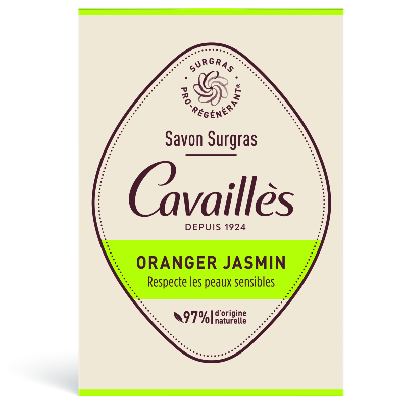 Savon Surgras <br><b> Oranger et Jasmin </b>  Cavaillès